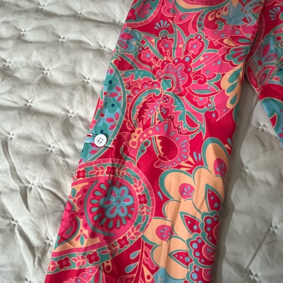 Women’s V-neck Chinese collar multicolor blouse size small from Shein - Picture 3 of 4